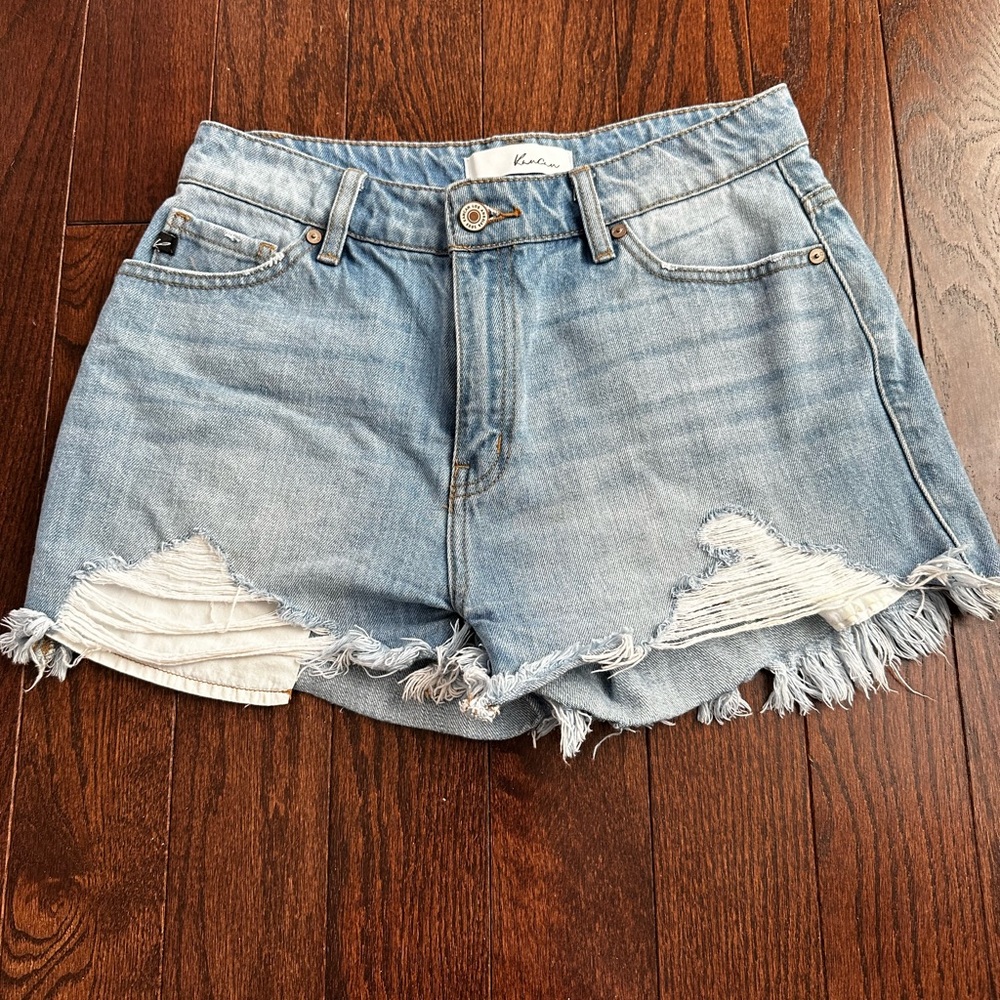 Jean Shorts worn less than five times size four light wash